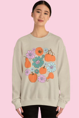 Groovy Pumkins Crewneck Sweatshirt