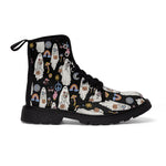 Groovy Ghosts,Hippie Disco Ghost, Women's Canvas Boots