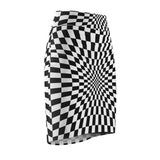 Checkerboard Pencil Skirt