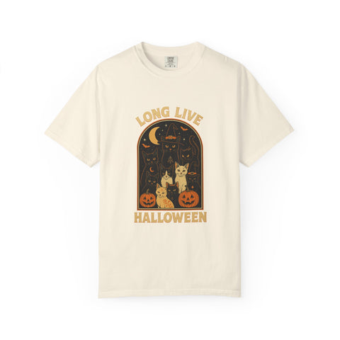Cute Halloween Cat T-Shirt,Long Live Halloween Tee