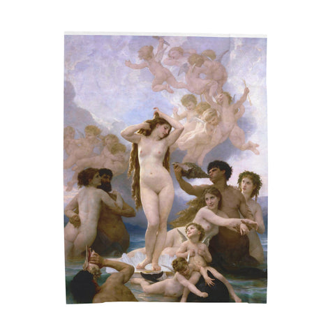 The Birth of Venus Velveteen Plush Blanket, by Bouguereau