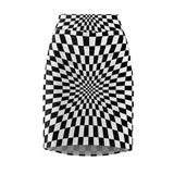 Checkerboard Pencil Skirt