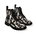 Groovy Ghosts,Hippie Disco Ghost, Women's Canvas Boots