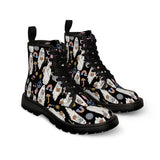 Groovy Ghosts,Hippie Disco Ghost, Women's Canvas Boots