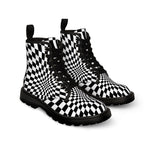 Checkerboard Women's Canvas Boots