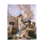 The Birth of Venus Velveteen Plush Blanket, by Bouguereau