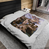 The Birth of Venus Velveteen Plush Blanket, by Bouguereau