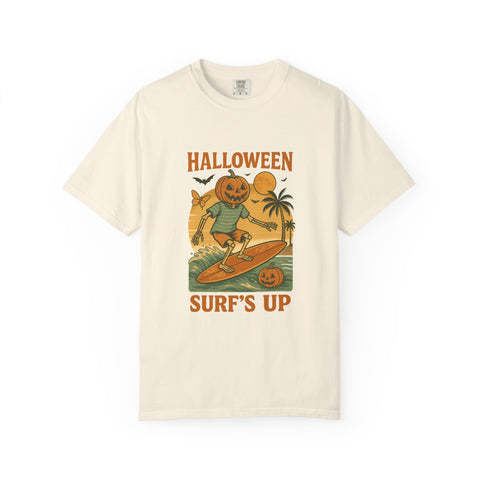 Unisex Halloween Surf T-Shirt, Vintage Surfing Tee