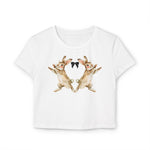 Y2K Rabbit Print Baby Tee