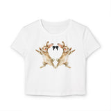 Y2K Rabbit Print Baby Tee