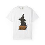 Halloween Cat T-Shirt, Spooky Black Cat Tee