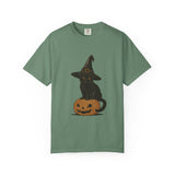 Halloween Cat T-Shirt, Spooky Black Cat Tee