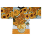 Van Gogh Sunflowers Long Sleeve Kimono Robe