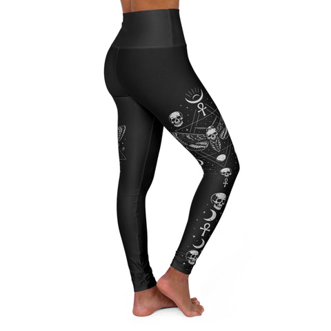 Skull & Butterfly Yoga Leggings