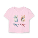 Coquette Kitten Y2K Baby Tee