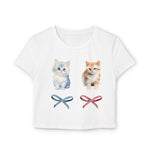 Coquette Kitten Y2K Baby Tee