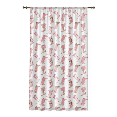 Cowgirl Boots Window Curtain