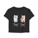 Coquette Kitten Y2K Baby Tee