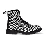 Checkerboard Women's Canvas Boots