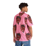 Trendy Alt Edgy Egirl Eboy Tiktok Pink Devil Button Up