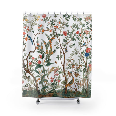 Bird toile Shower Curtains