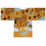 Van Gogh Sunflowers Long Sleeve Kimono Robe