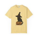 Halloween Cat T-Shirt, Spooky Black Cat Tee