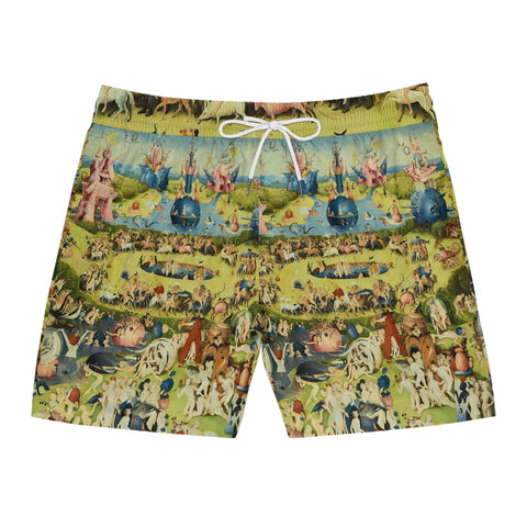 Hieronymus Bosch - The Garden of Earthly Delights Men's Mid-Length Swim Shorts