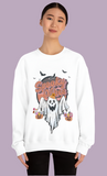 Vintage Floral Ghost Halloween Sweatshirt