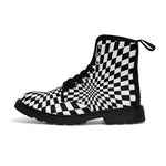 Checkerboard Women's Canvas Boots