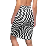 Checkerboard Pencil Skirt