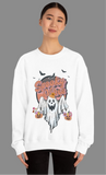 Vintage Floral Ghost Halloween Sweatshirt