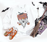 Vintage Floral Ghost Halloween Sweatshirt