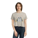 Twin Kitties Women's Flowy Cropped Tee