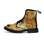 Gogh sunflowers Women's Canvas Boots