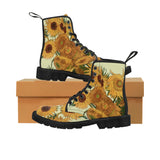 Gogh sunflowers Women's Canvas Boots