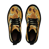 Gogh sunflowers Women's Canvas Boots