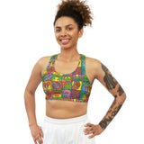 Basquiat Seamless Sports Bra